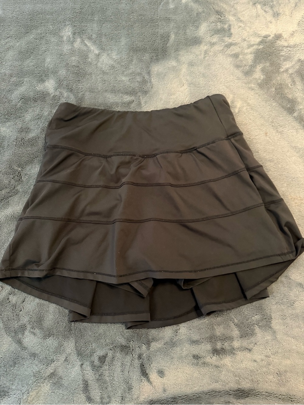 Black Athletic Skort with Built-In Shorts